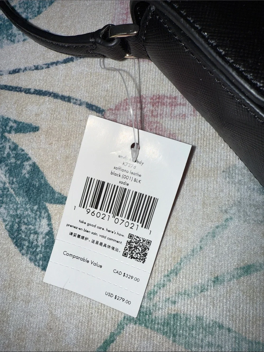 kate spade Black Sadie envelope crossbody bag